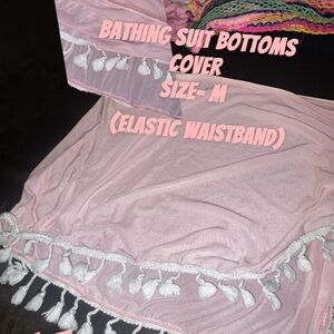 Pink Tassel Swim Cover-Up